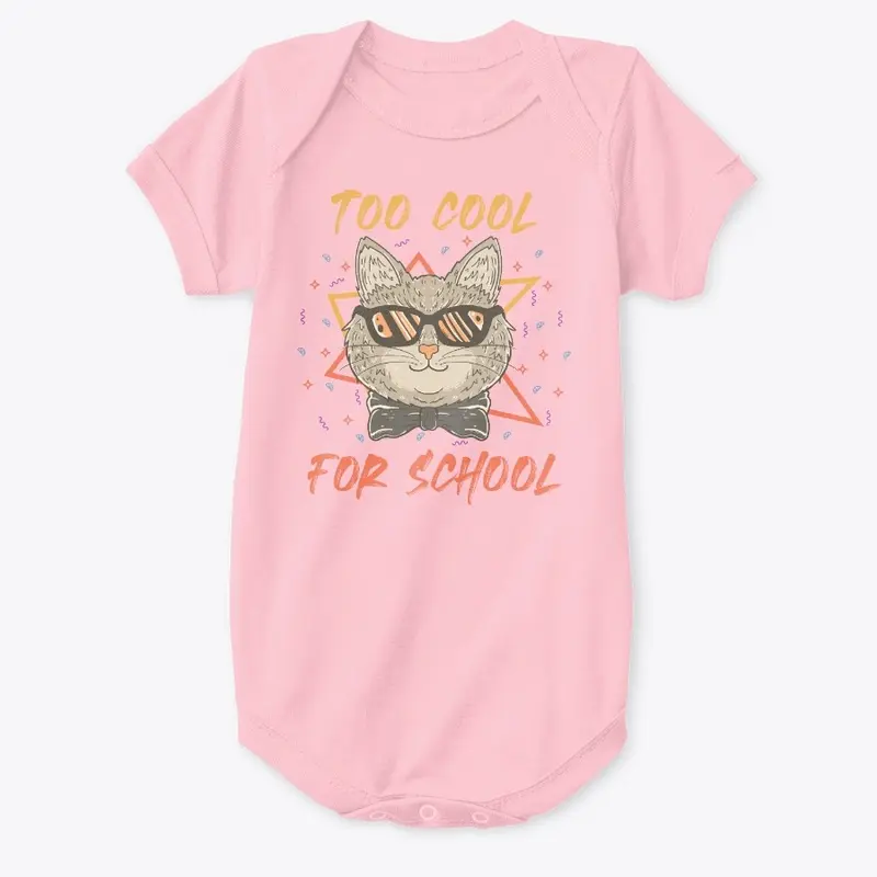 Too Cool for School Cat Design