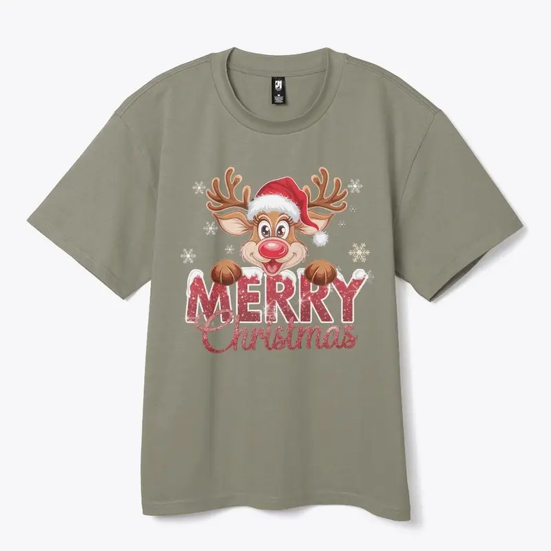 Cute Reindeer "Xmas" Snowflake Design