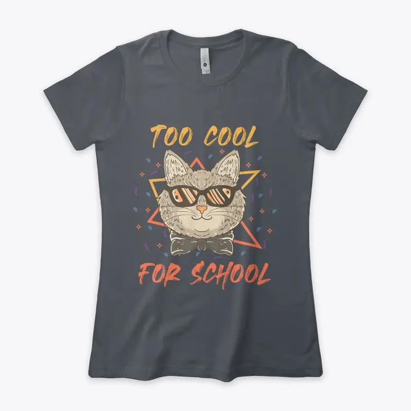 Too Cool for School Cat Design