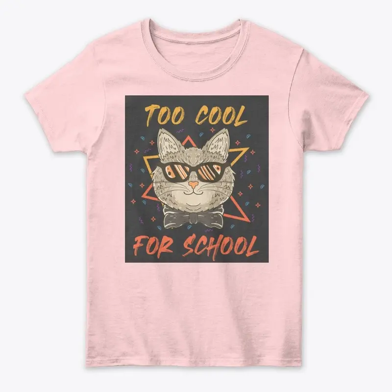 Too Cool for School Cat Design