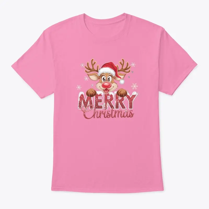 Cute Reindeer "Xmas" Snowflake Design