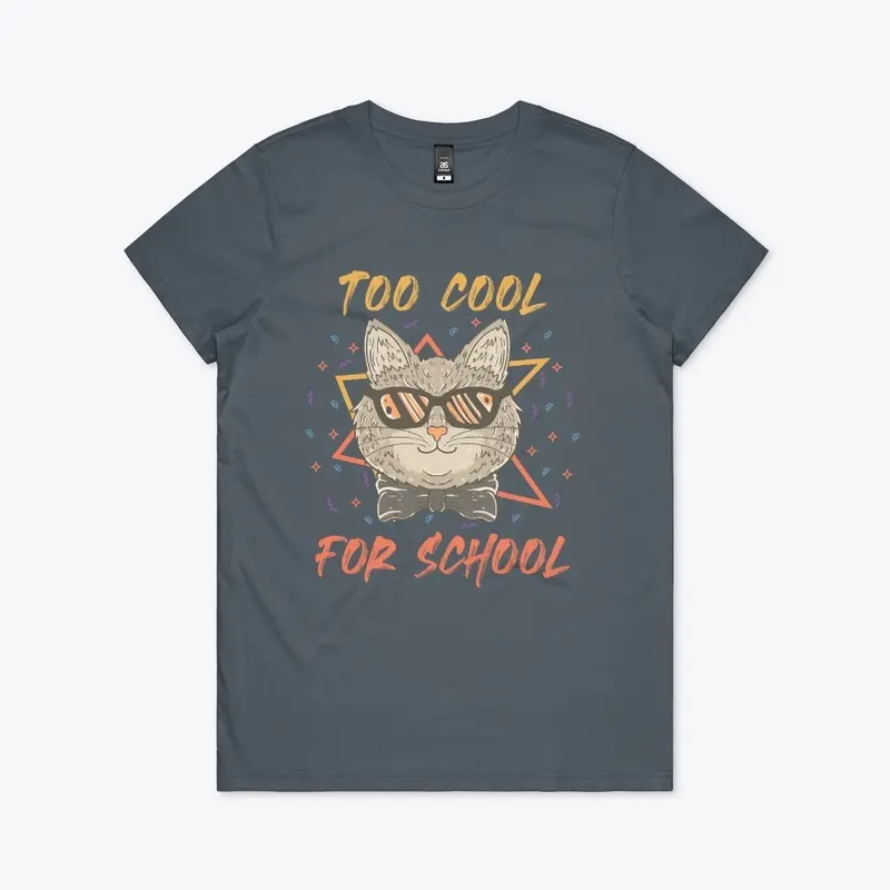 Too Cool for School Cat Design